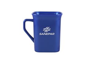 Caneca Quadrada Plástico Metalizado 250ml - CN82