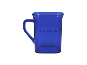 Caneca Plástica Quadrada Cristal 250ml - CN83