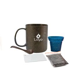 Caneca Ecológica 360ml com Colher + Kit Sementes - CN124